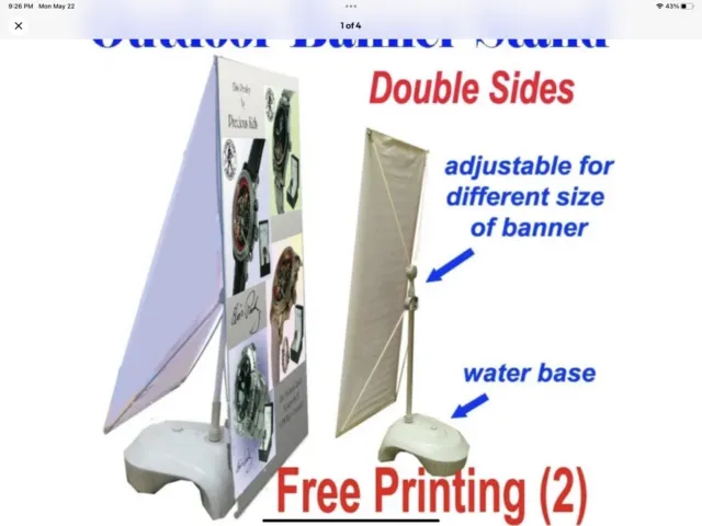 Outdoor Double Sides Adjustable X Banner Stand