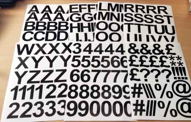 4cm 1.5 inch Self Adhesive Vinyl Sticker Letters and Numbers 40mm - 25  Colours