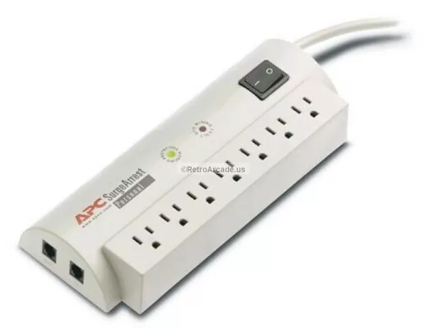 New APC NET7 Personal Surge Arrest Protector with Telephone and 6 foot cord