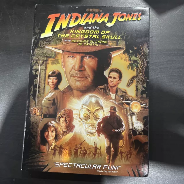 Indiana Jones and the Kingdom of the Crystal Skull (DVD, 2008) with slip cover