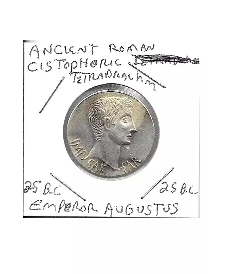 25 BC REPLICA Roman Emperor Augustus Cistophorus Tetradrachm - Copy ...
