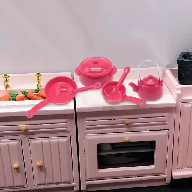 1:6 Miniature Glass Teapot Dollhouse Clear Tea Pot Doll Kitchen Appliance 