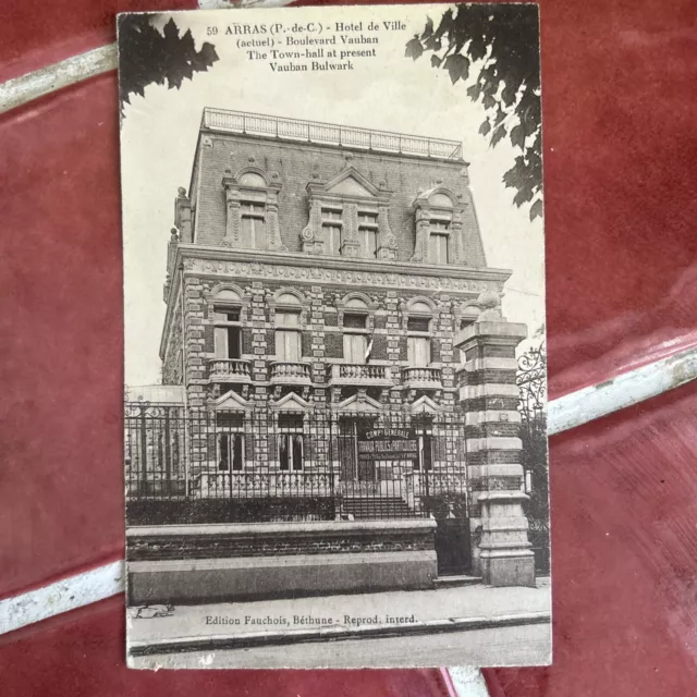 Carte Postale Ancienne Arras Hôtel De Ville
