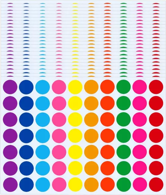 4200 Pieces 3/4" Colored Dot Stickers Color Coding Labels Self Adhesive Label ro