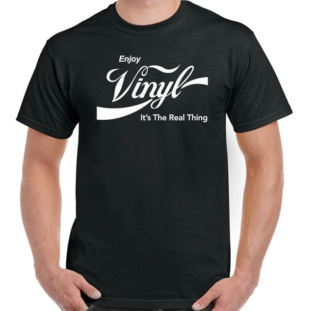Vinile T-Shirt Uomo Dj Godere Divertente Musica Ponti Disco LP Technics Cuffie