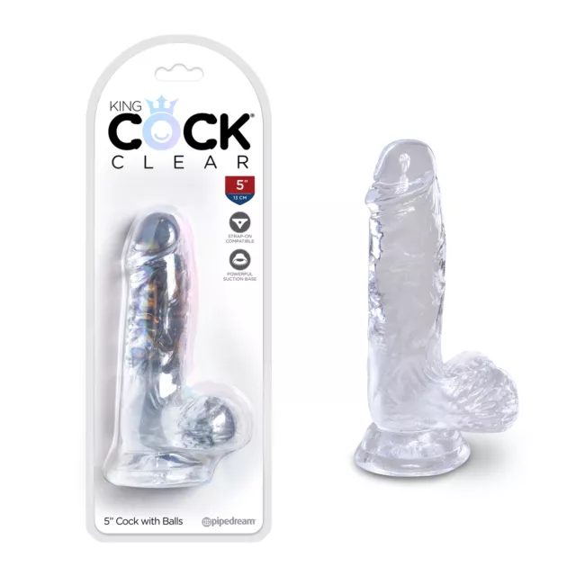 Sextoys Pour Tous Gode Ventouse Clear 13 cm - KING COCK