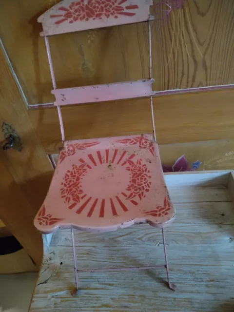 Meuble De Toilette En Tôle Pour Poupée Ancienne - Années 1930 - Occasion