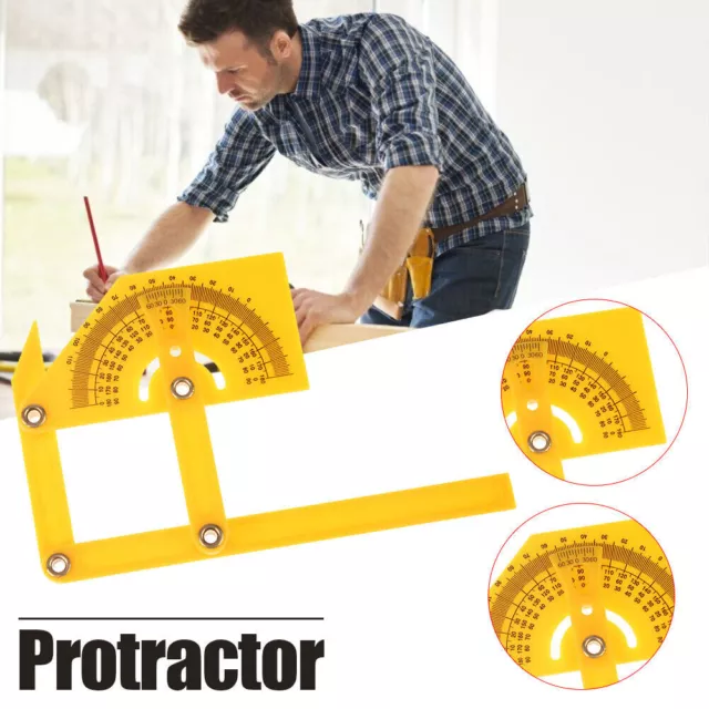 Plastic Protractor 0-180 Degree Durable Universal for Carpenter Tool Woodworking