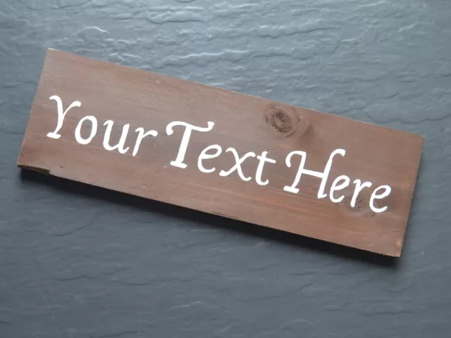 Personalised Wooden Exterior Sign Rustic Wall Mounted House Name Cottage Barn