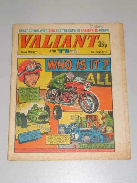 Valiant And Tv21 30Th June 1973 Ipc British Weekly Comic*