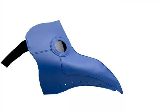 PU Blue Halloween Masquerade Ball Steam Punk Plague Doctor Long Nosed Bird beak