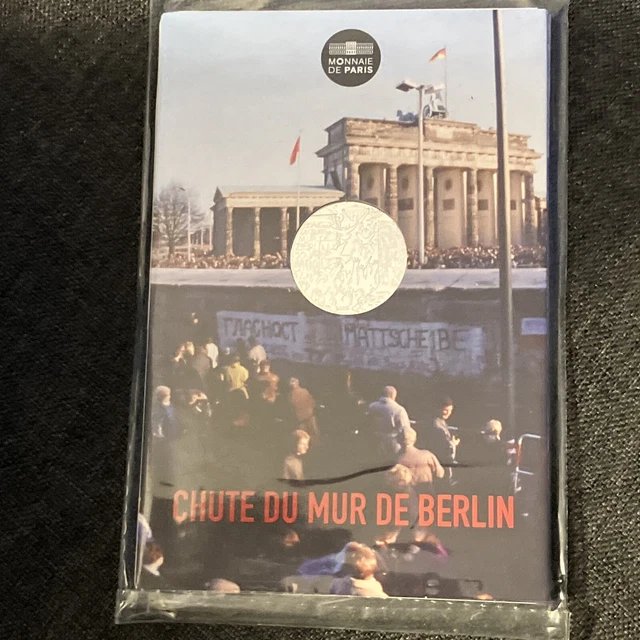 pièces de monnaie argent dix euros chute du mur de Berlin
