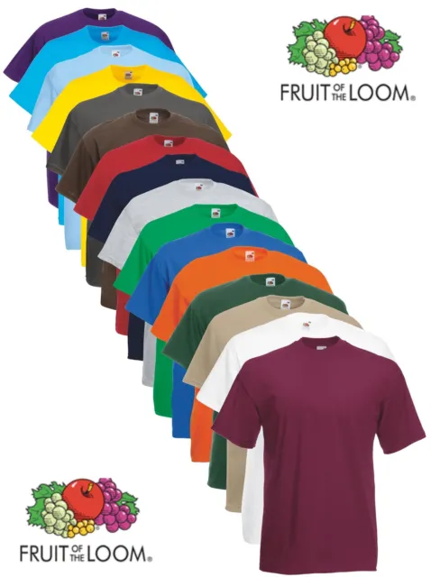 Fruit of the Loom Plain Blank Mens Mans Cotton Tee Shirt Tshirt T-Shirt NEW