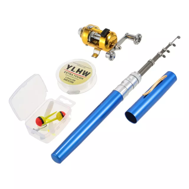 Fishing Rod Reel Combo Set Mini Telescopic Portable Pocket Pen Fishing Rod Pole