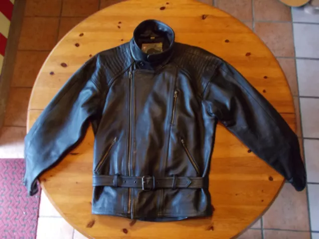 Veste en cuir noir homme de la marque ASKARA Taille 48 T.Bonne occasion