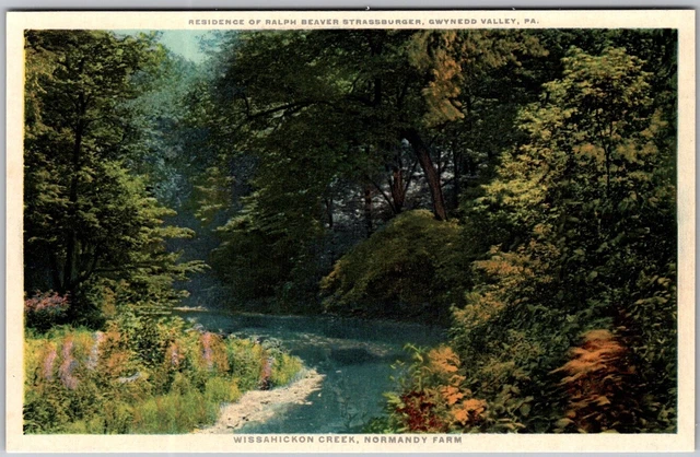 Postcard Wissahickon Creek, Normandy Farm Gwynedd Valley, Pa.