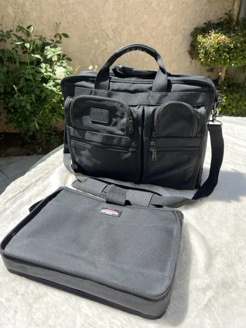 tumi Usa black Ballistic briefcase Bag W/removable 280sd3 Padded Laptop Sleeve