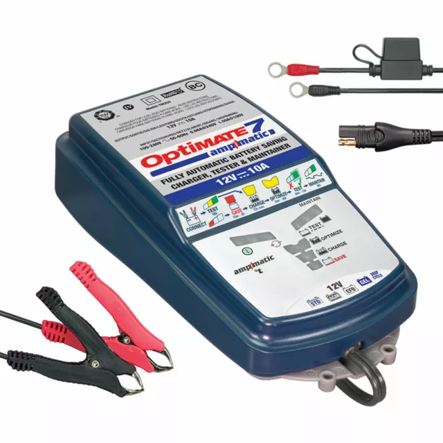 Optimate Ladegerät 7, AMPMATIC STD, AGM & GEL 12V Batterien von 3 bis 240Ah