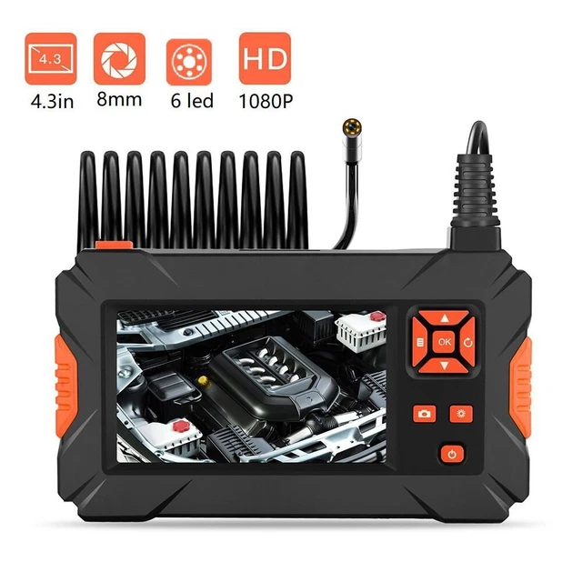 Endoscopio 4,3\"" obiettivo 1080P HD 6 LED 70° VGA 8 mm endoscopio industriale singolo