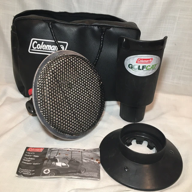 COLEMAN GOLFCAT PROPANE Golf Cart Catalytic Heater Model 5039 W/ Holder -  WORKS! $72.50 - PicClick