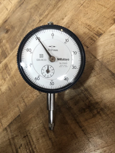 MITUTOYO METRIC DIAL Indicator .01mm x .1mm range No. 2046S $55.00