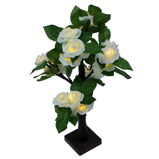 ROSE TREE LIGHTS Tabletop Artificial Bonsai Lamp Flower Lighted £18.20