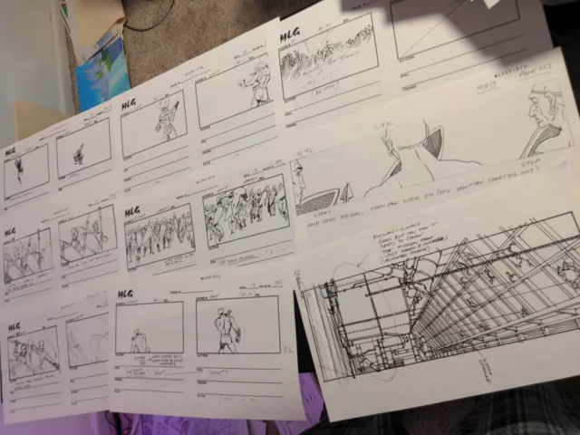 Marvel animation cels Production Art Comics ULTIMATE AVENGERS STORYBOARDS M1