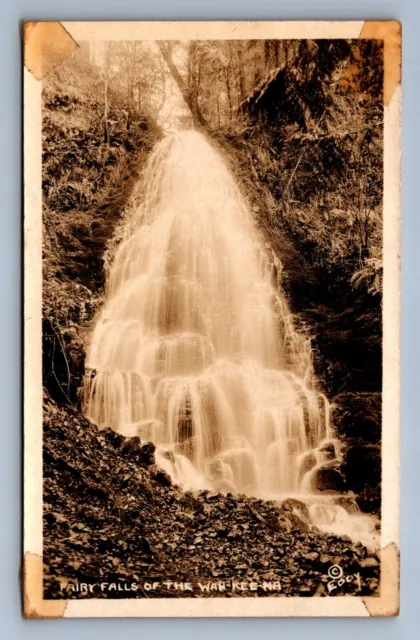 Postcard Vintage Postmarked 1926 Fairy Falls Waukeena Trail Oregon Nature