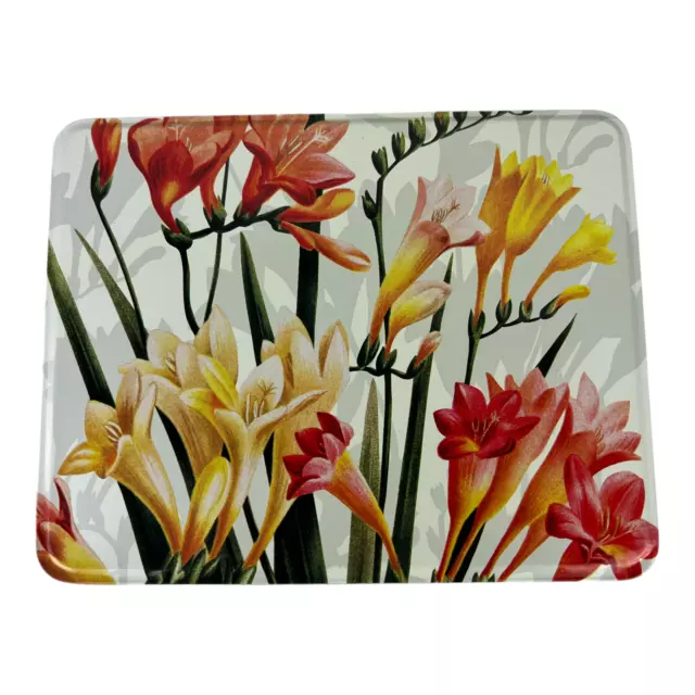 Deep Rectangular Storage Tin Freesia Floral by the Royal Horticultural Society 2