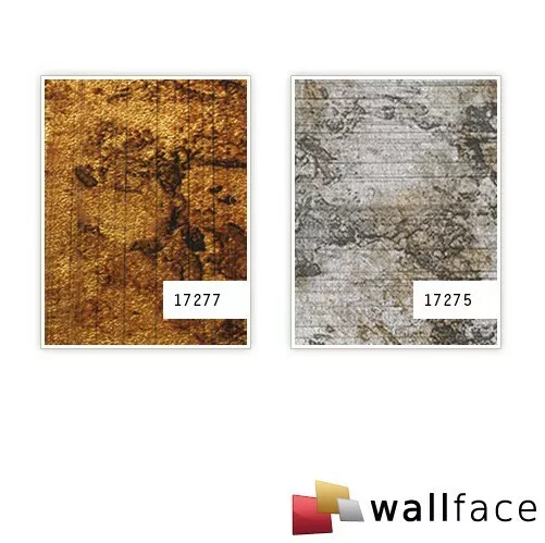 Wandverkleidung Wandpaneel WallFace 10298 DECO EyeCatch Metall Wand Dekor  selbstklebende Tapete silber gebürstet 2,60 qm