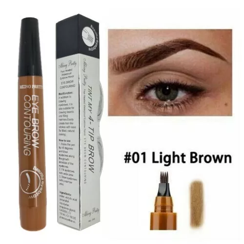 Microblading Tattoo Eyebrow Pen Liquid Ink Waterproof Tint Brow Eye Make Up UK