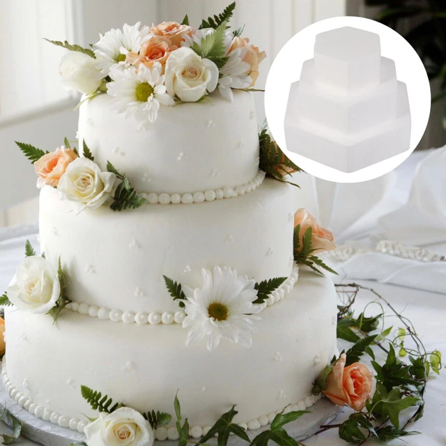 Pastel ficticio para práctica pastel modelado adorno espuma de poliestireno pastel de boda