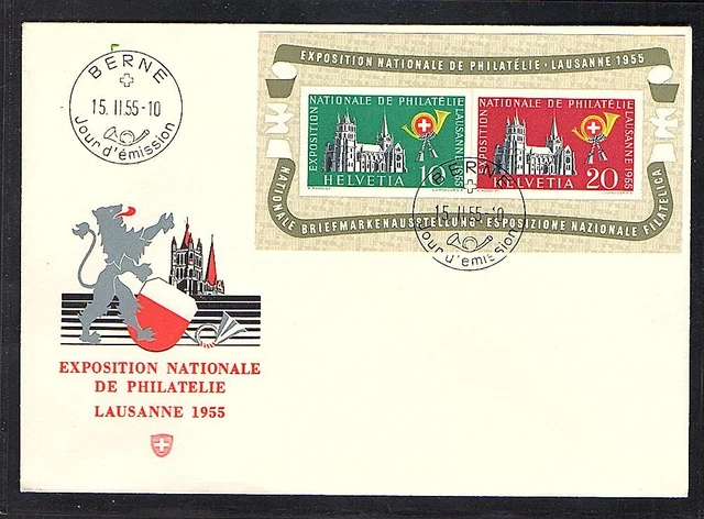 Schweiz, FDC.. Mi.-Nr. Block 15 als Fernbrief gelaufen.