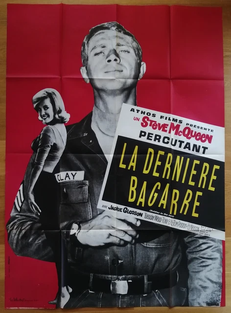 DERNIERE BAGARRE steve mcqueen affiche cinema originale 160x120 cm '64