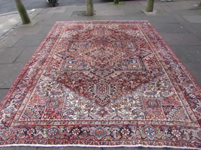 Antique Traditional Hand Made Vintage Oriental Wool Red Large Carpet 332x250cm