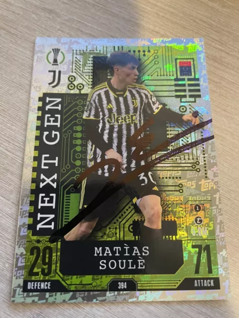 Match Attax Matias Soule Juventus Signed