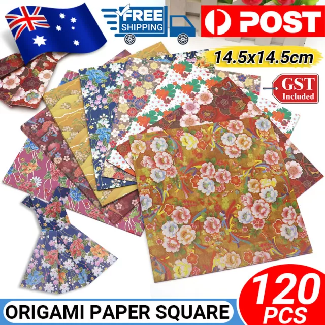 120 Sheets Japanese Pattern Sakura Folding Origami Craft Paper 8 Mixed Colours A