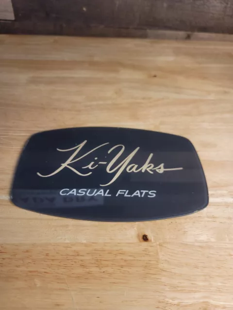 Vintage Ki- Yaks Casual Flats Glass Advertisement Sign