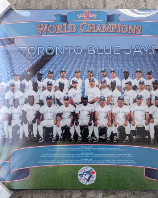 Toronto Blue Jays 92-93 World Series Champs Plaque Poster *NOS* (16x20") 3