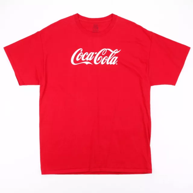 Vintage FRUIT OF THE LOOM Coca Cola Red 00s Short Sleeve T-Shirt Mens XL