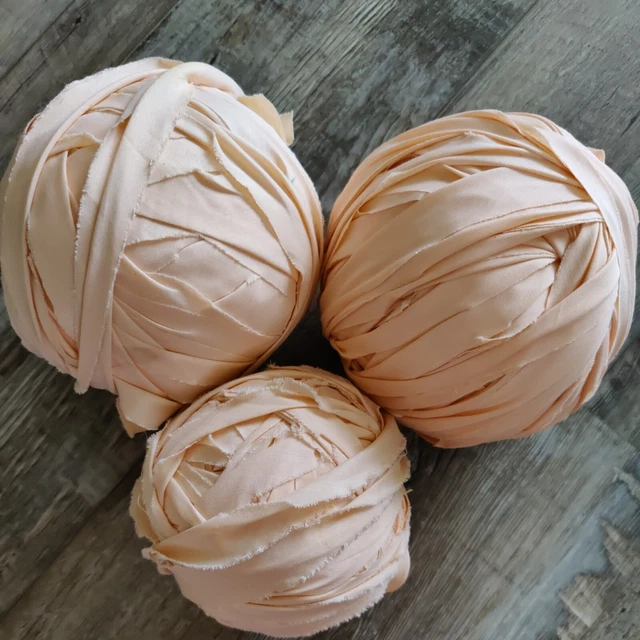 3 tiras grandes de tela de bola trapo alfombra ganchillo tejido medios mixtos