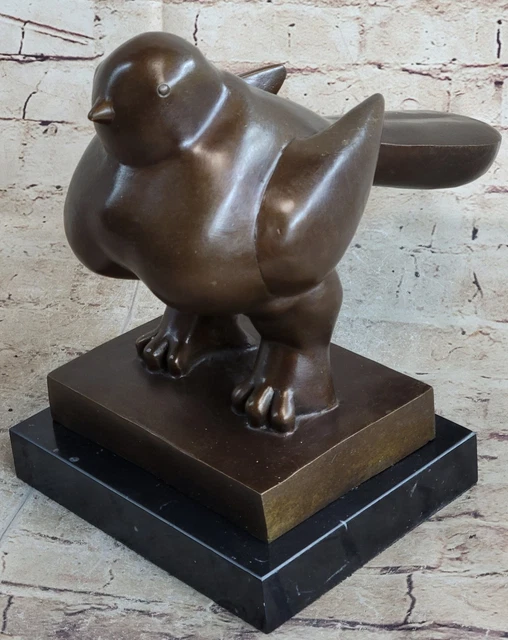 Art Deco Fernando Botero pigeon Bird Singapore Bronze Sculpture Hot Cast Decor