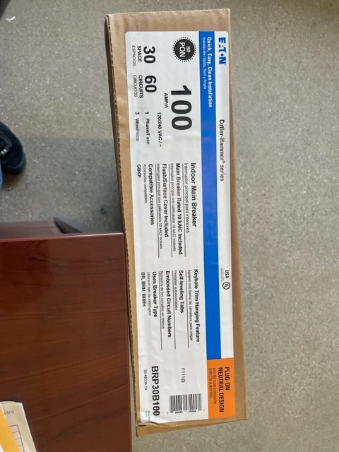 Eaton BRP30B100 100A 30Space 60Circuits Unit Load Center