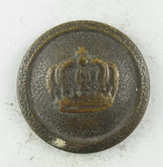 World War I German Prussian Army Crown Vintage Original Uniform Button 4 L10B
