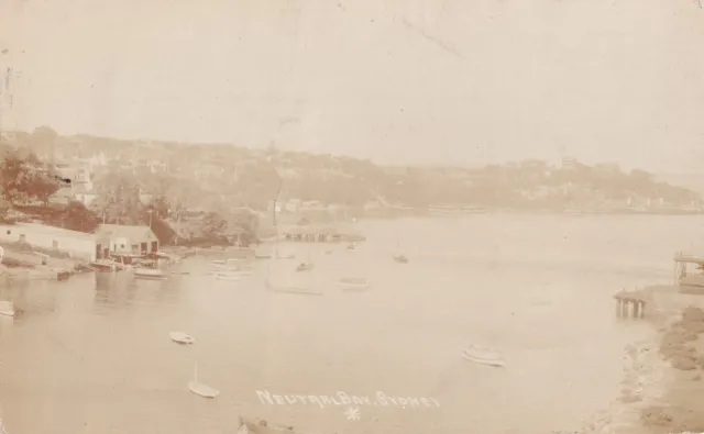 Antique Postcard Neutral Bay, Sydney, Australia, Steam / Paddle Ships - c1910 RP