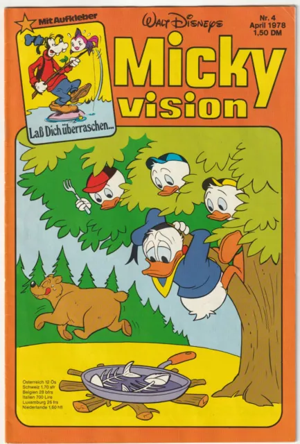 ✪ MICKYVISION #04/1978 ohne Beilage, Ehapa COMIC-HEFT Z1- *Walt Disney