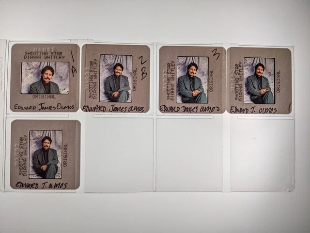 Dw4-464 Edward James Olmos Lot (5) 35Mm Orig Slide Via Dianna Whitley