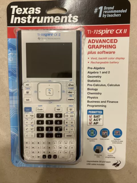 NEW Texas Instruments TI-Nspire CX II Graphing Calculator Advanced Math SAT Save