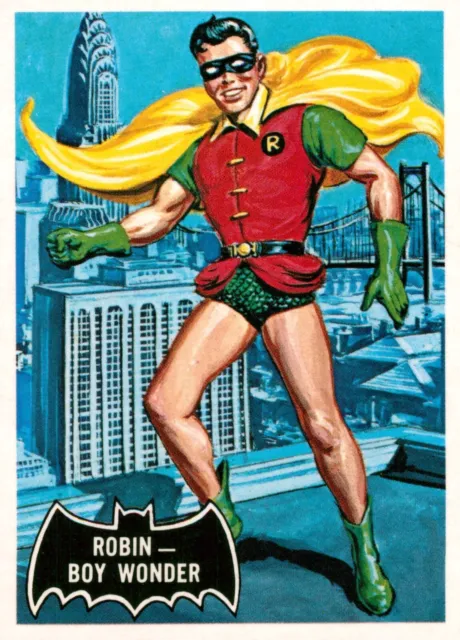 1989 Topps Batman 1966 Reissue Black Bat Card - Robin Boy Wonder