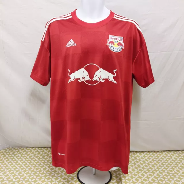 NEW YORK RED BULLS 2022 2023 Away Football Shirt MLS XXL 2XL RED Adidas